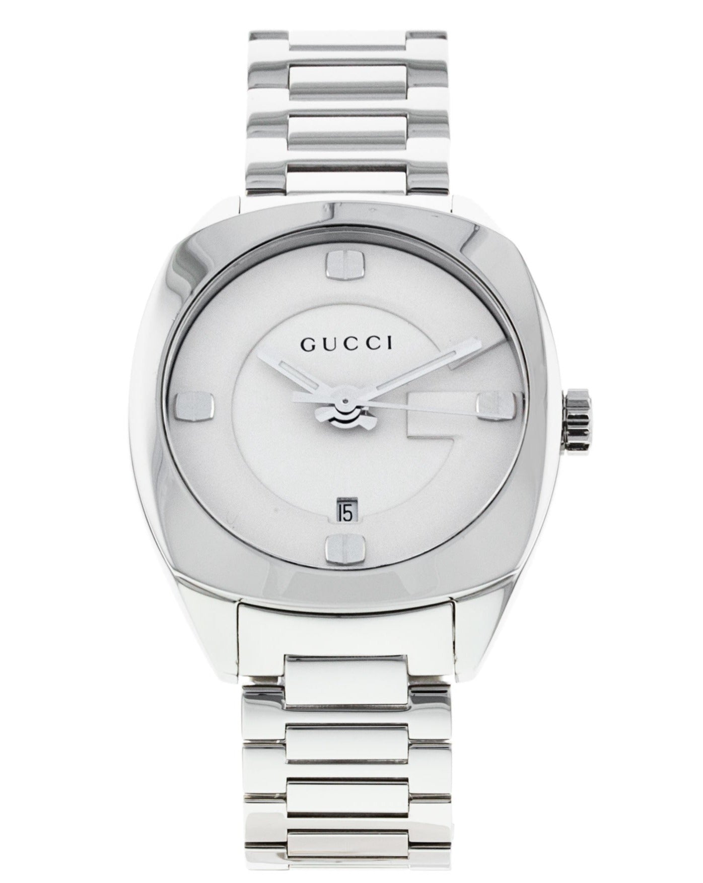 Gucci GG2570 Quartz White Dial Silver Steel Strap Watch For Women - YA142502