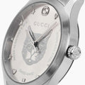 Gucci G Timeless Feline Silver Dial Silver Steel Strap Watch For Women - YA1264095