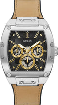 Guess Phoenix Multifunction Black Dial Brown Leather Strap Watch for Men - GW0202G3