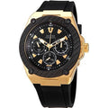 Guess Legacy Black Dial Black Rubber Strap Watch for Men - W1049G5