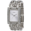 Guess Mod Heavy Metal Diamonds Silver Dial Silver Steel Strap Watch for Women - W95088L1