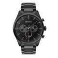 Hugo Boss Pioneer Chronograph Black Dial Black Steel Strap Watch for Men - 1513714