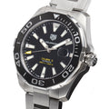 Tag Heuer Aquaracer Caliber 5 Black Dial Silver Steel Strap Watch for Men - WAY201A .BA0927