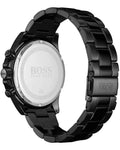 Hugo Boss Hero Chronograph Black Dial Black Steel Strap Watch for Men - 1513754