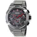 Hugo Boss Supernova Chronograph Grey Dial Grey Steel Strap Watch for Men - 1513361