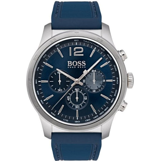 Hugo Boss Professional Blue Chronograph Dial Blue Silicone Strap Watch for Men - 1513526