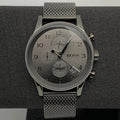 Hugo Boss Navigator Chronograph Grey Dial Grey Mesh Bracelet Watch for Men - 1513674