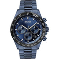 Hugo Boss Hero Sport Lux Chronograph Blue Dial Blue Steel Strap Watch for Men - 1513758