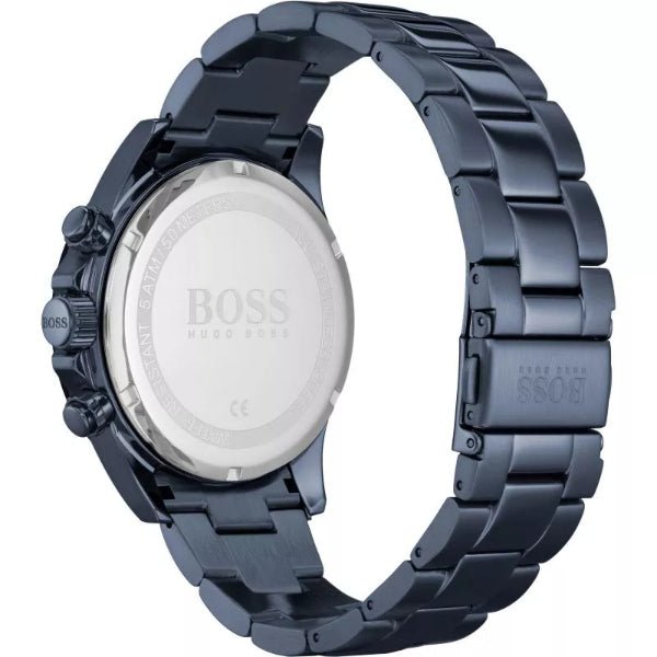 Hugo Boss Hero Sport Lux Chronograph Blue Dial Blue Steel Strap Watch for Men - 1513758