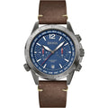 Hugo Boss Nomad Chronograph Blue Dial Brown Leather Strap Watch for Men - 1513773