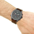 Hugo Boss Nomad Chronograph Blue Dial Brown Leather Strap Watch for Men - 1513773