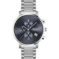 Hugo Boss Integrity Blue Dial Silver Steel Strap Watch for Men - 1513779