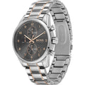 Hugo Boss Skymaster Chronograph Grey Dial Two Tone Steel Strap Watch for Men - 1513789