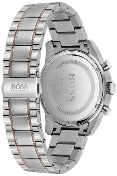 Hugo Boss Skymaster Chronograph Grey Dial Two Tone Steel Strap Watch for Men - 1513789