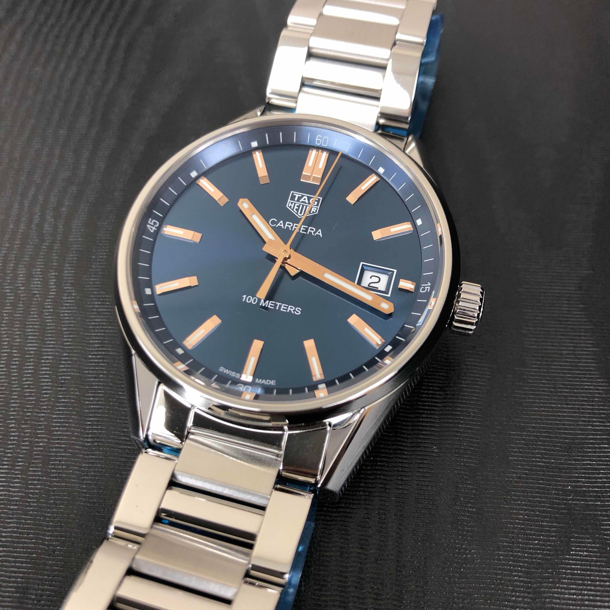 Tag Heuer Carrera Quartz Blue Dial Silver Steel Strap Watch for Women - WAR1112.BA0601