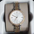 Fossil Jacqueline White Dial Two Tone Steel Strap Watch for Women - ES3634