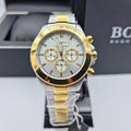 Hugo Boss Ikon Chronograph Gold Dial Two Tone Steel Strap Watch for Men - 1512960