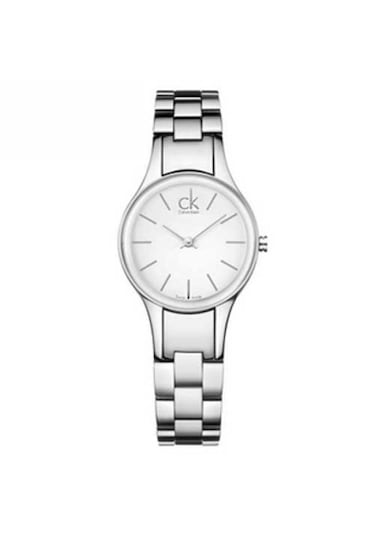 Calvin Klein Simplicity White Dial Silver Steel Strap Watch for Women - K4323185