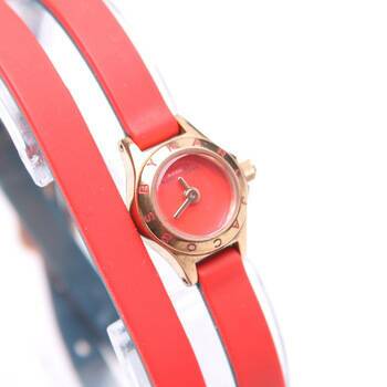 Marc Jacobs Blade Red Dial Red Leather Strap Watch for Women - MBM1343