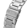 Hugo Boss Santiago Chronograph Black Dial Silver Steel Strap Watch for Men - 1513862