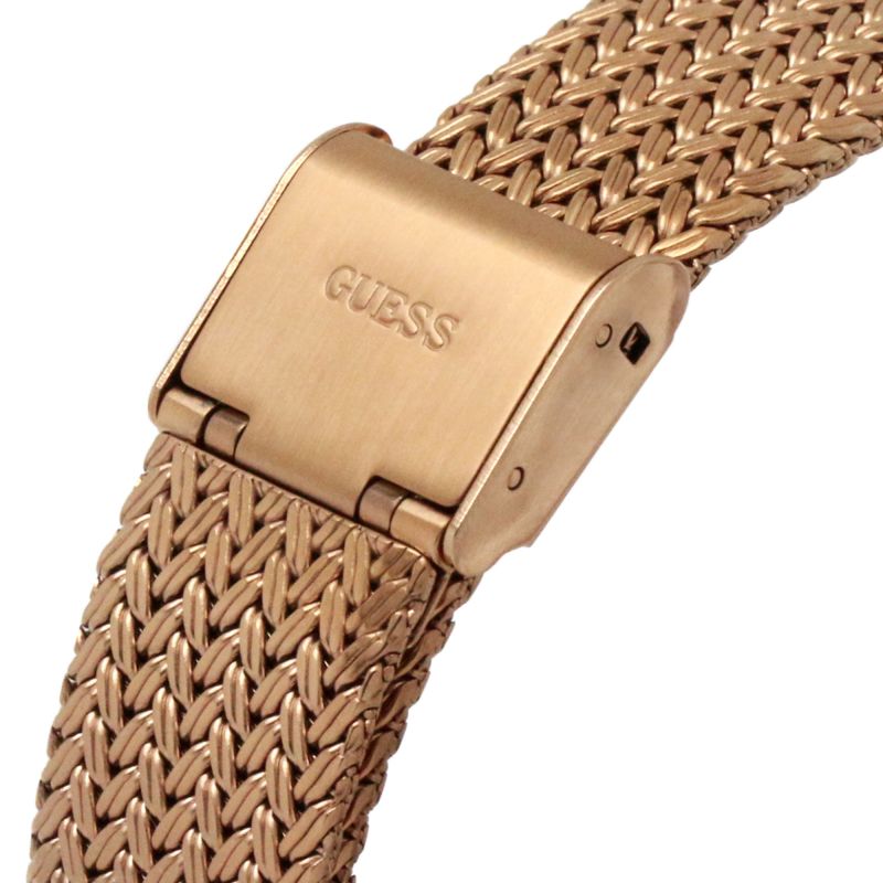 Guess Soiree Diamonds Rose Gold Dial Rose Gold Mesh Bracelet Watch for Women - GW0402L3