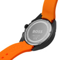 Hugo Boss Volane Chronograph Black Dial Orange Silicone Strap Watch for Men - 1513957