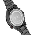 Hugo Boss Globetrotter Black Dial Black Steel Strap Watch for Men - 1513825