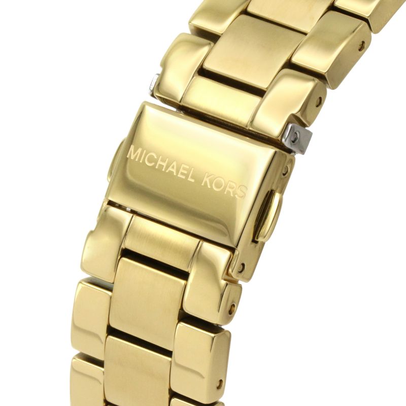 Michael Kors Ritz Gold Dial Gold Steel Strap Watch for Women - MK6356