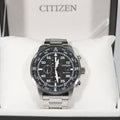 Citizen Eco Drive Chronograph Black Dial Silver Stainless Steel Watch For Men - CA0690-88E