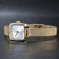 Tissot Lovely Square Gold Mesh Bracelet Watch For Women - T058.109.33.031.00