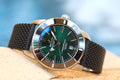 Breitling Superocean Heritage B20 Automatic 46 Green Dial Black Mesh Bracelet Watch for Men - AB2020121L1S1