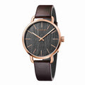 Calvin Klein Even Grey Dial Brown Leather Strap Watch for Women - K7B216G3