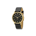 Marc Jacobs Baker Black Dial Black Leather Strap Watch for Women - MBM1269