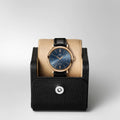 IWC Portofino Automatic Blue Dial Black Leather Strap Watch for Men - IW356522