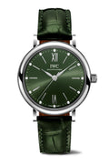 IWC Portofino Automatic Green Dial Green Leather Strap Watch for Women - IW357405