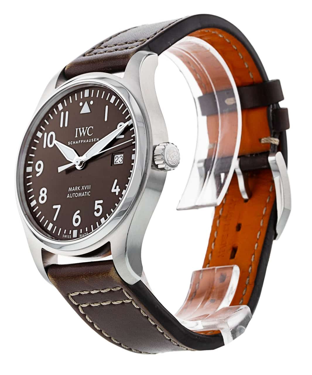 IWC Pilot's Watch Mark XVII Edition "Antoine De Saint Exupery" Brown Dial Brown Leather Strap Watch for Men - IW327003