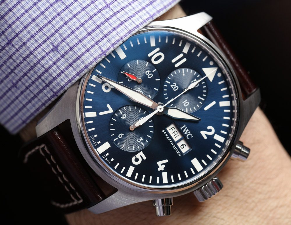 IWC Pilot’s Watch Chronograph Edition “Le Petit Prince” Blue Dial Brown Leather Strap Watch for Men - IW377714