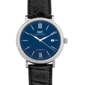 IWC Portofino '150 Years Edition' Automatic Blue Dial Black Leather Strap Watch for Men - IW356518