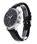 IWC Portofino Chronograph Black Dial Black Leather Strap Watch for Men - IW391008