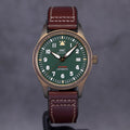 IWC Pilot's Watch Automatic Spitfire Green Dial Brown Leather Strap Watch for Men - IW326802