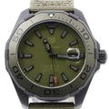 Tag Heuer Aquaracer Automatic Green Dial Khakhi Green Nylon Strap Watch for Men - WAY208E.FC8222