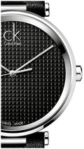 Calvin Klein Sight Black Dial Black Leather Strap Watch for Men - K1S21102