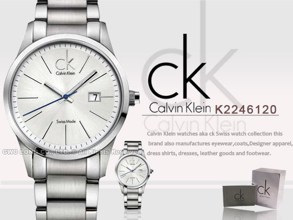 Calvin Klein Bold Silver Dial Silver Steel Strap Watch for Men - K2246120