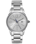 Calvin Klein Bold Silver Dial Silver Steel Strap Watch for Men - K2246120