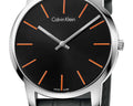 Calvin Klein City Black Dial Black Leather Strap Watch for Men - K2G211C1