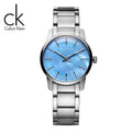 Calvin Klein City Mother of Pearl Blue Dial Silver Steel Strap Watch for Women - K2G2314X