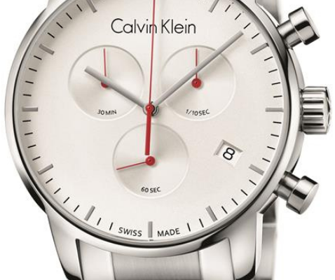 Calvin Klein City Chronograph White Dial Silver Steel Strap Watch for Men - K2G271Z6