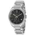 Calvin Klein Masculine Chronograph Black Dial Silver Steel Strap Watch for Men - K2H27104