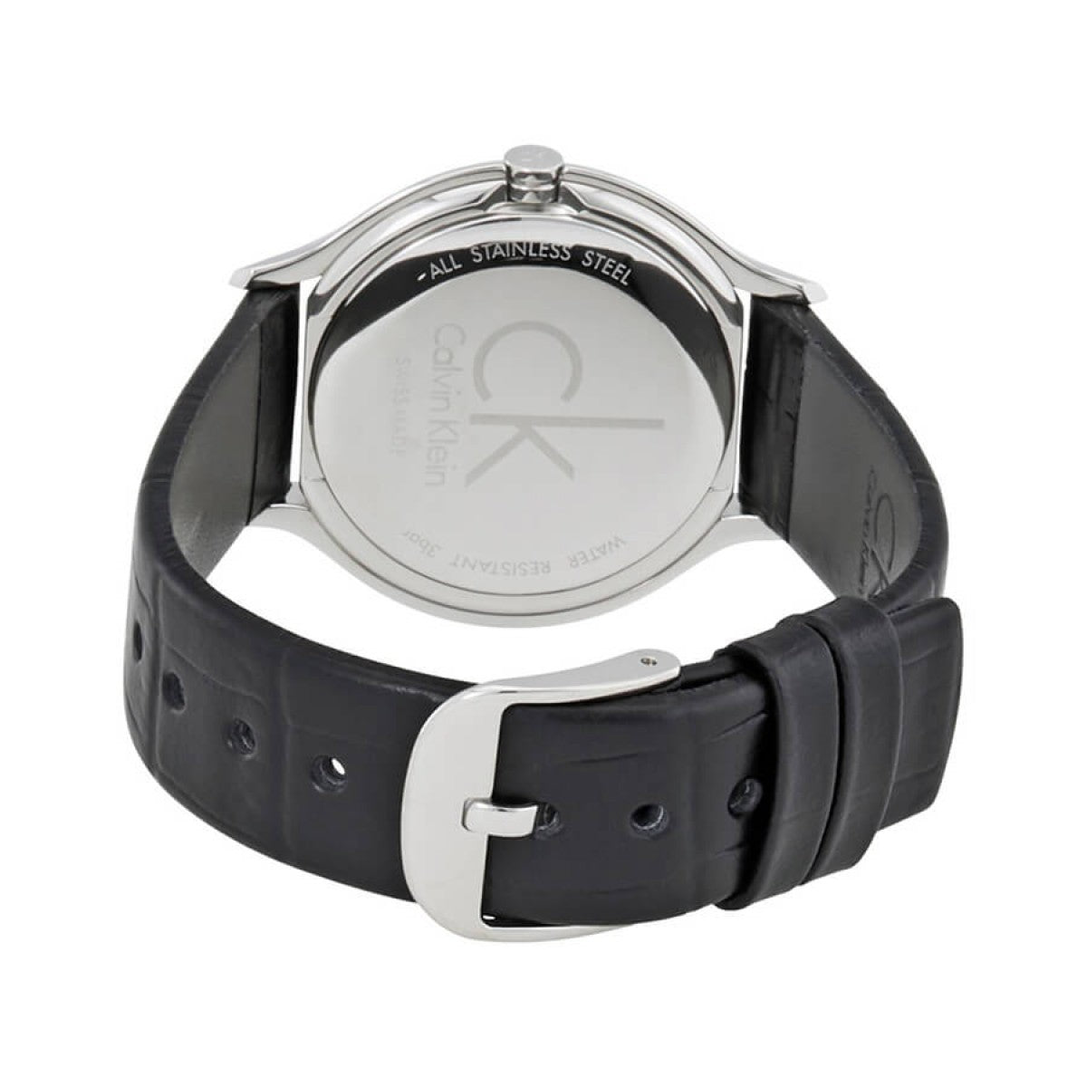 Calvin Klein Skirt Black Dial Black Leather Strap Watch for Women  - K2U231C1