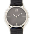 Calvin Klein Skirt Black Dial Black Leather Strap Watch for Women  - K2U231C1